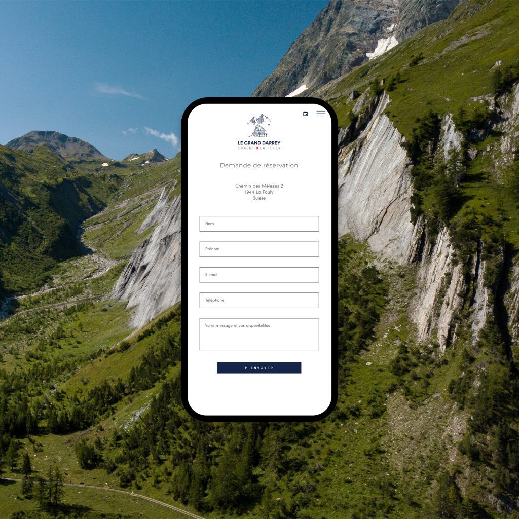 Site web chalet grand darrey suisse
