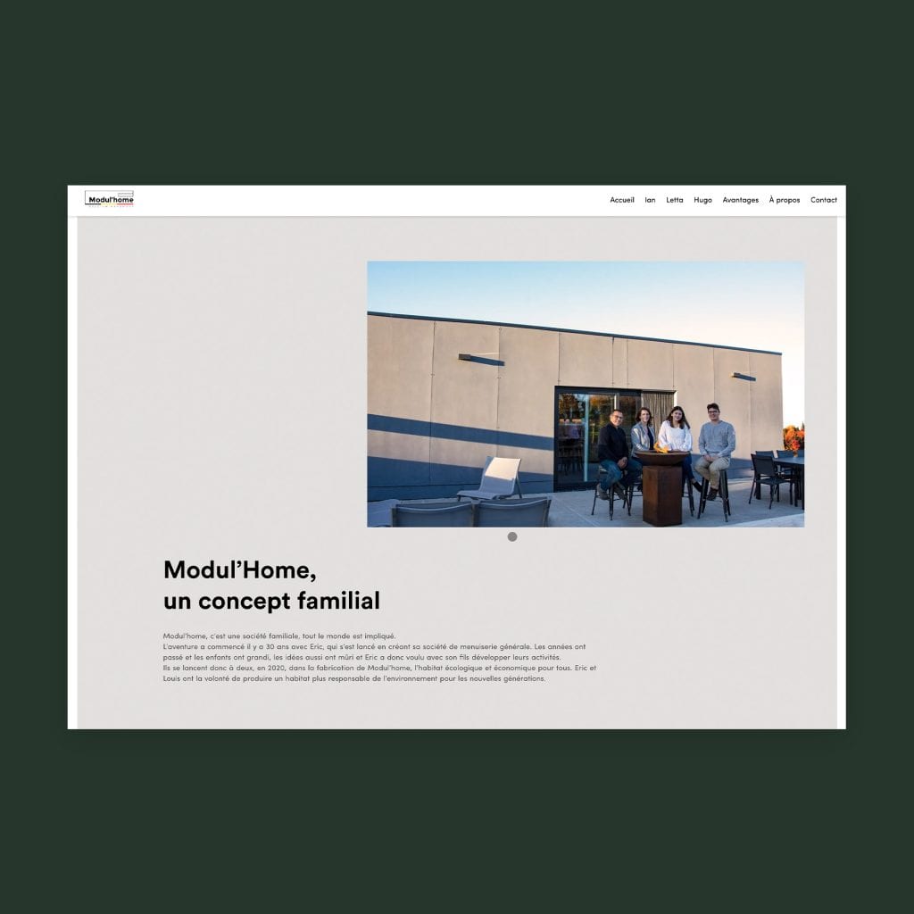 Modul'Home site web catalogue interactif
