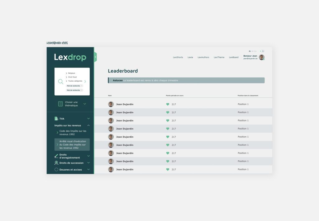 Lexdrop web design