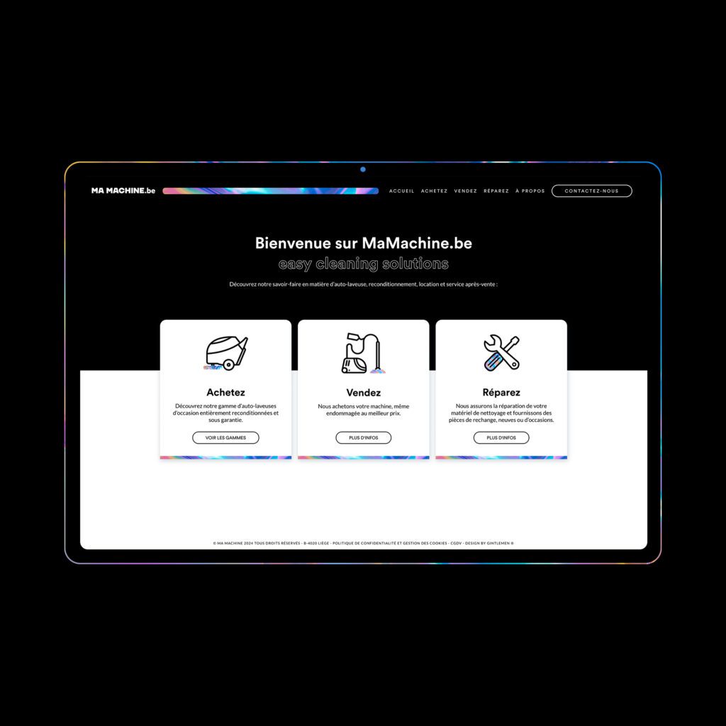 ma machine nettoyage logo site web creation gintlemen