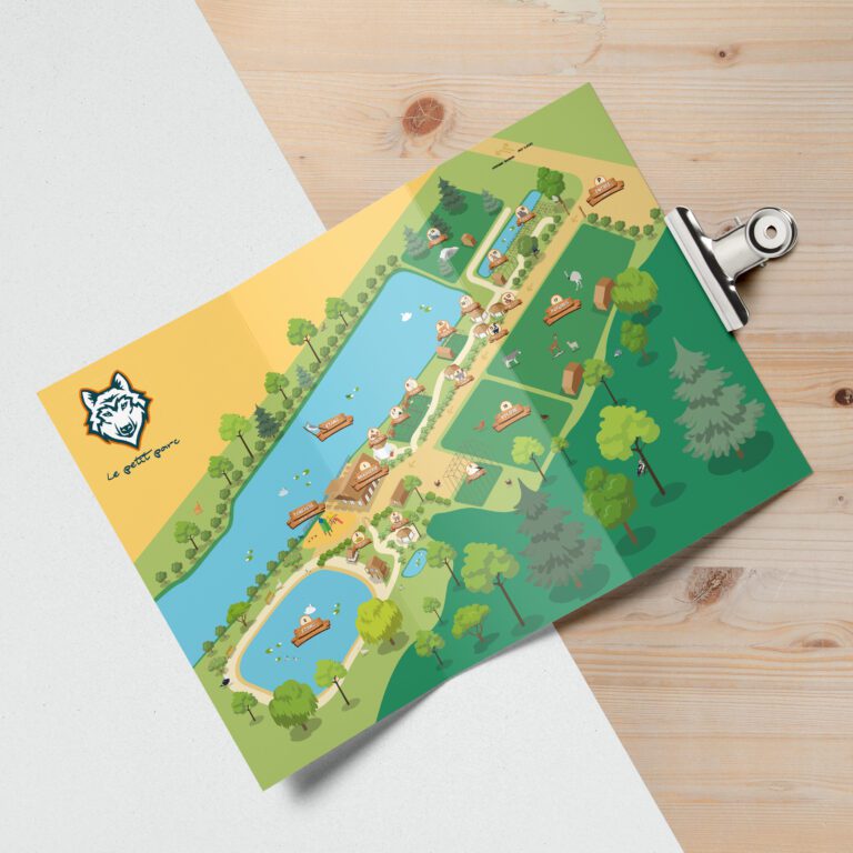 flyer plan petit parc ben ahin huy illustration