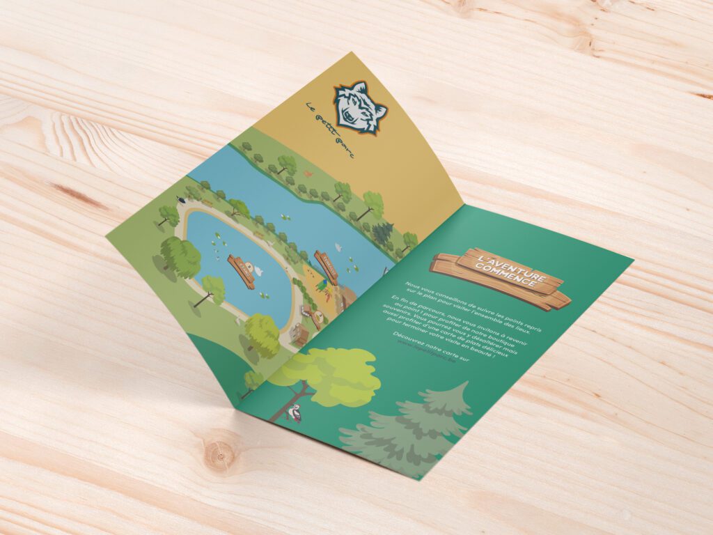 flyer plan petit parc ben ahin huy illustration